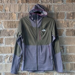 The North Face Progressor Power Grid Fleece Zip Front Hoodie Jacket XS